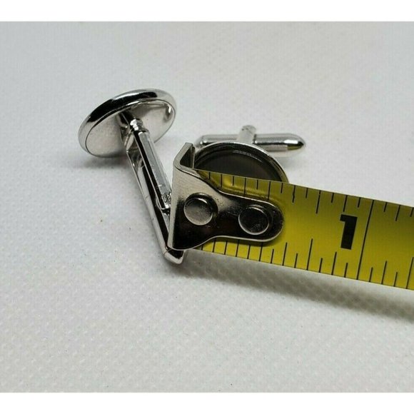 Smoke Pearl Gray Silver Tuxedo Studs Tux Cuff Links - Picture 8 of 8